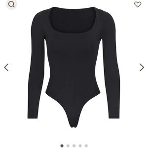 SKIMS black long sleeve body suit